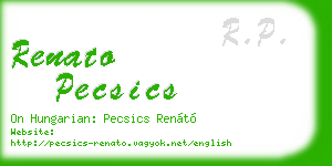 renato pecsics business card