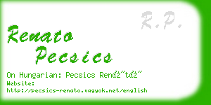 renato pecsics business card